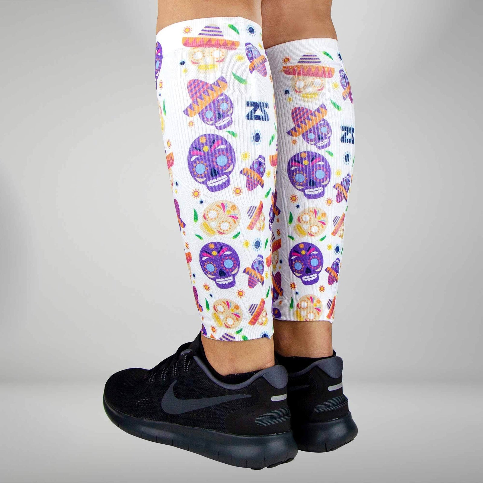 Day Of The Dead Doodle Compression Leg SleevesLeg Sleeves - Zensah