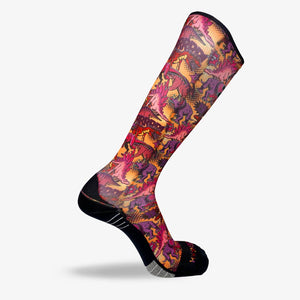 Dino Comic Compression Socks (Knee-High)Socks - Zensah