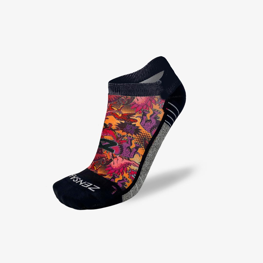 Dino Comic Running Socks (No Show)Socks - Zensah