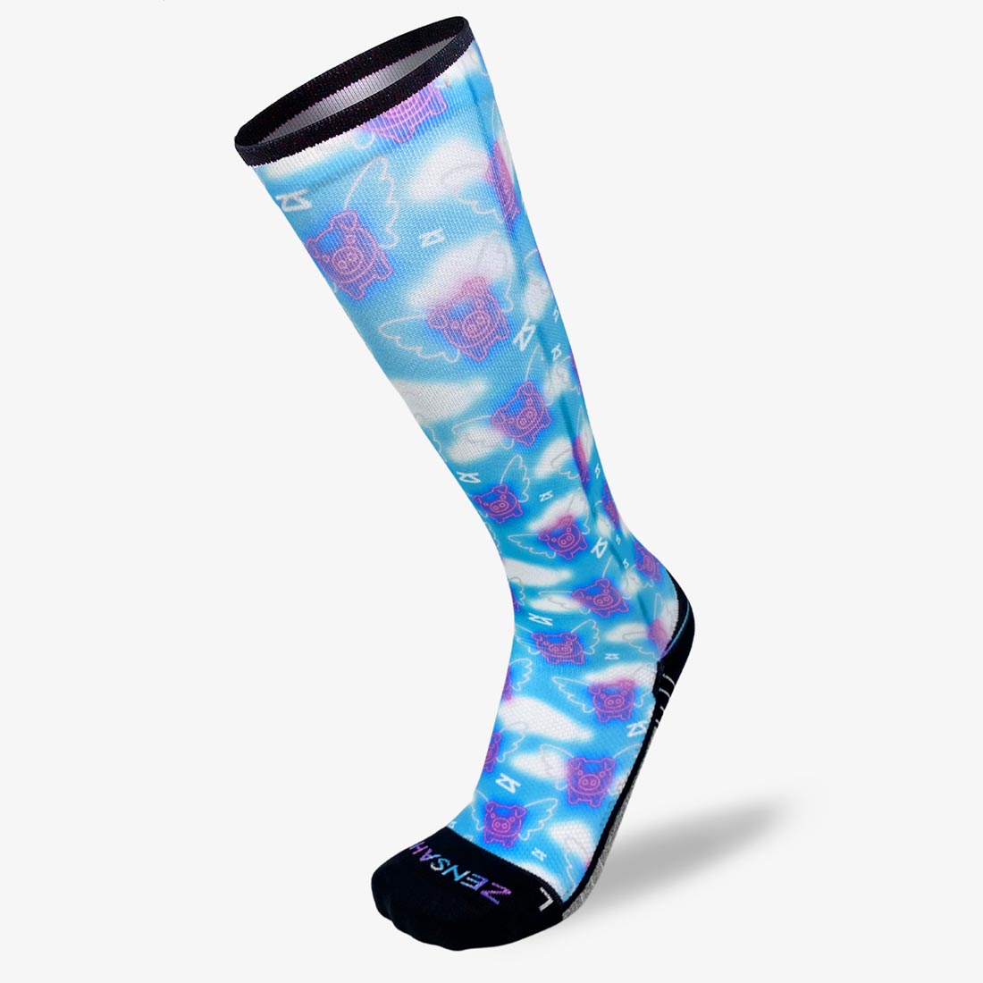 Neon Flying Pigs Compression Socks (Knee-High)Socks - Zensah