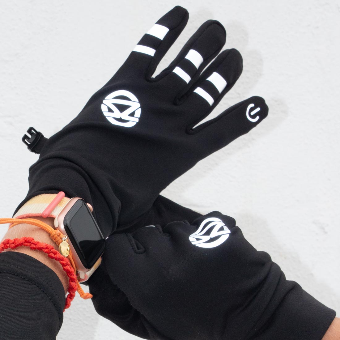 handschuhe running Zensah Smart Running Gloves Black Large