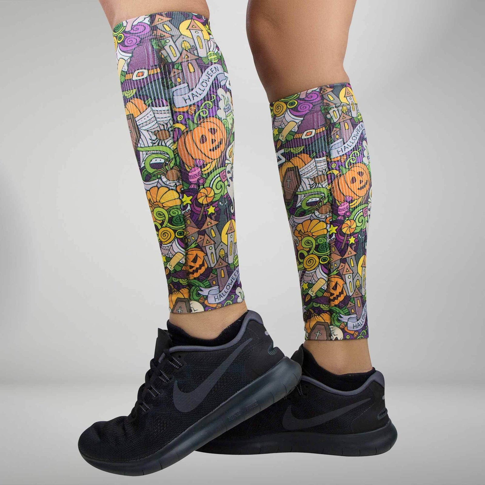 Halloween Collage Compression Leg SleevesLeg Sleeves - Zensah