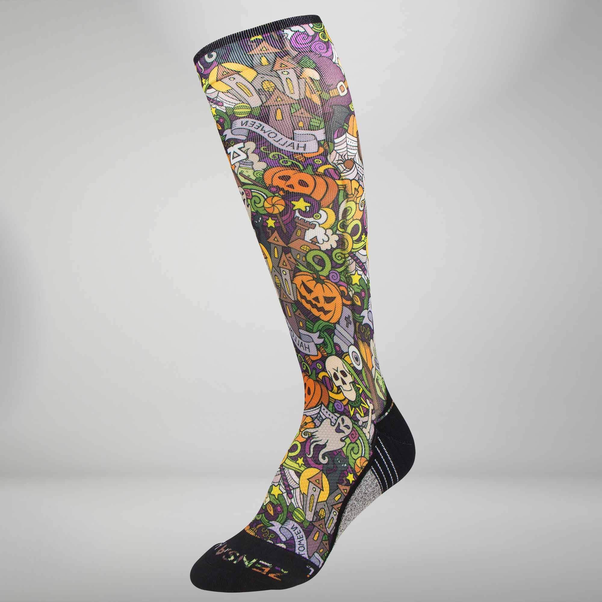 Halloween Collage Compression Socks (Knee-High)Socks - Zensah