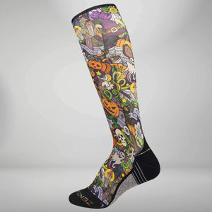 Halloween Collage Compression Socks (Knee-High)Socks - Zensah