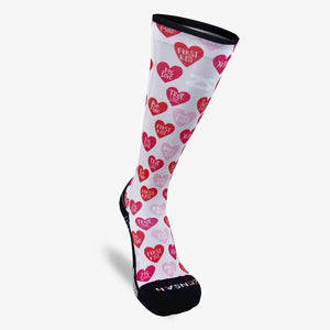 Heart Phrases Compression Socks (Knee-High)Socks - Zensah