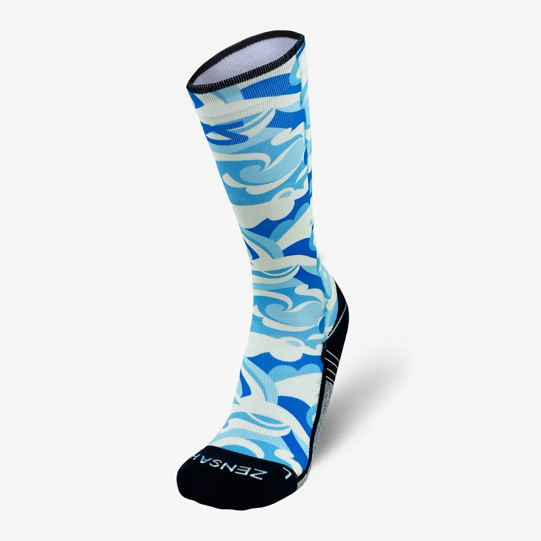 Tropical Surf Waves Compression Socks (Knee-High)Socks - Zensah