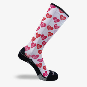 Heart Phrases Compression Socks (Knee-High)Socks - Zensah
