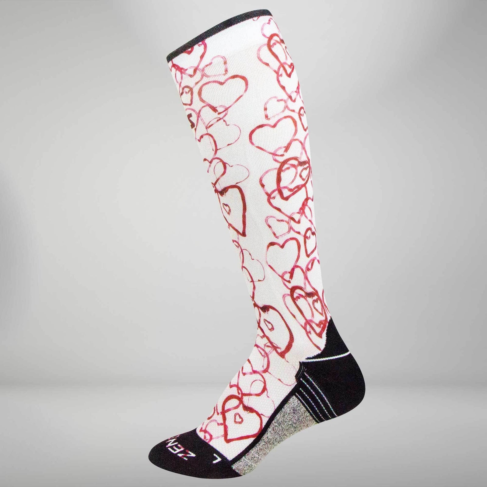Abstract Hearts Compression Socks (Knee-High)Socks - Zensah