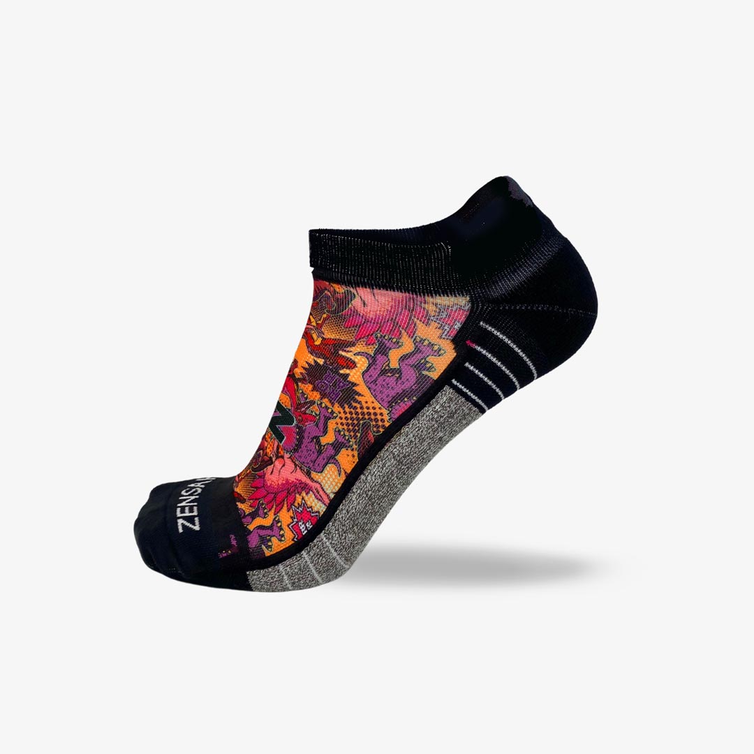 Dino Comic Running Socks (No Show)Socks - Zensah