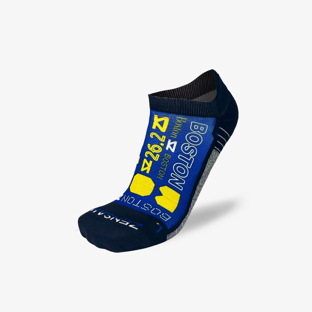 Boston Blue and Yellow Running Socks (No Show)Socks - Zensah