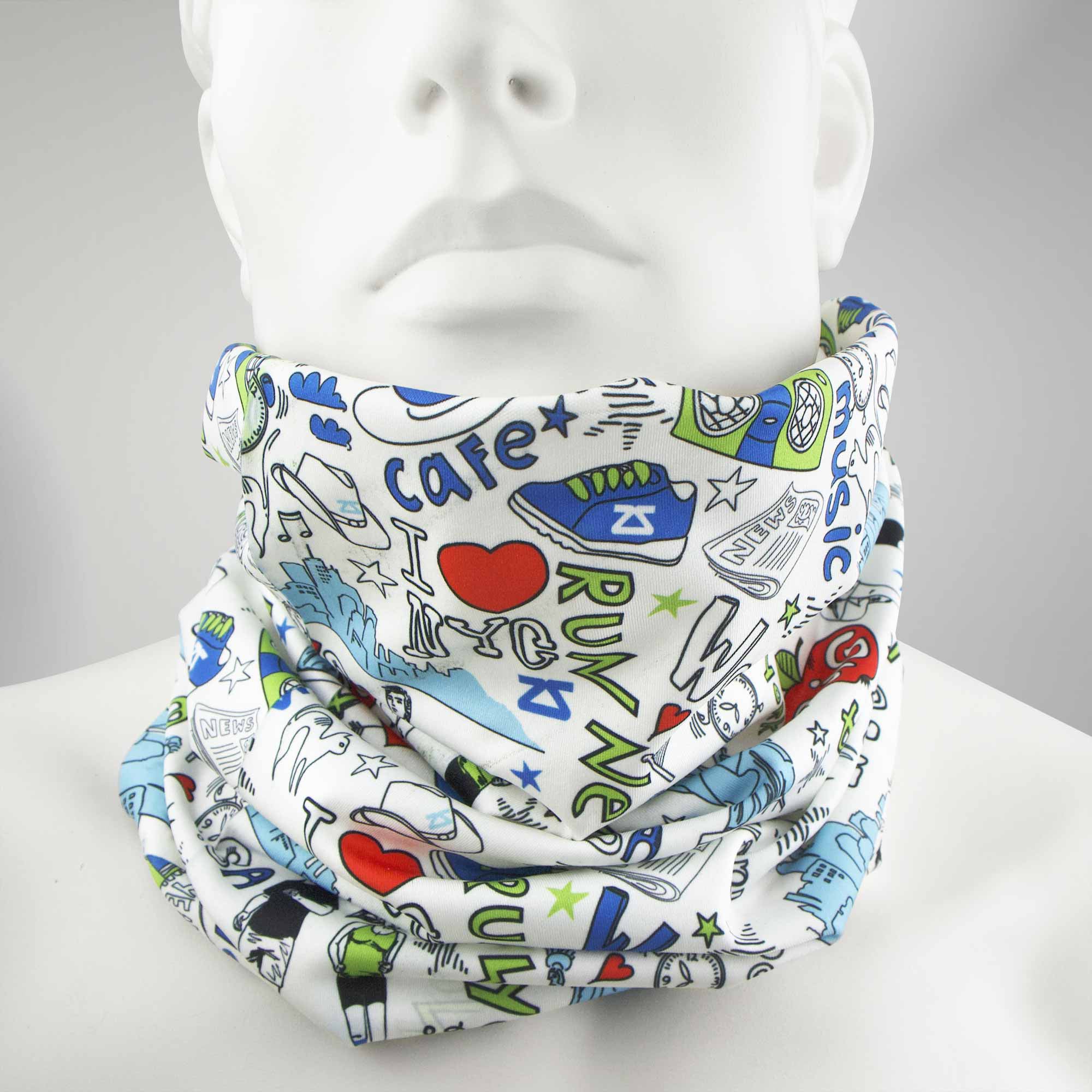 New York Doodle Multi-Use Neck Gaiter Headwear