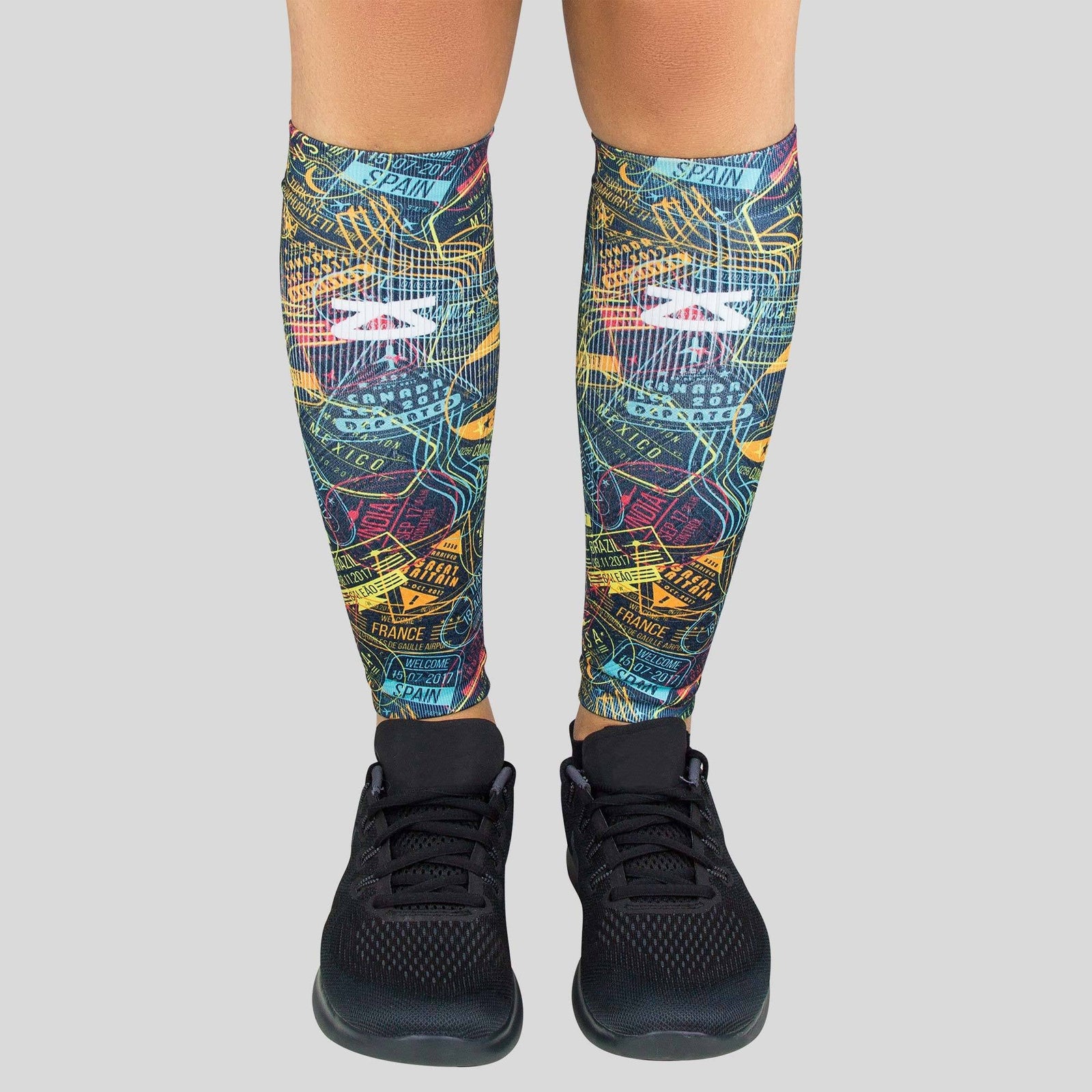 Passport Stamps Compression Leg SleevesLeg Sleeves - Zensah