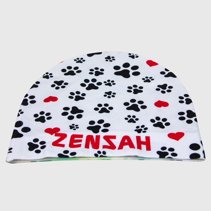 Paw Prints Skull Cap BeanieHat - Zensah