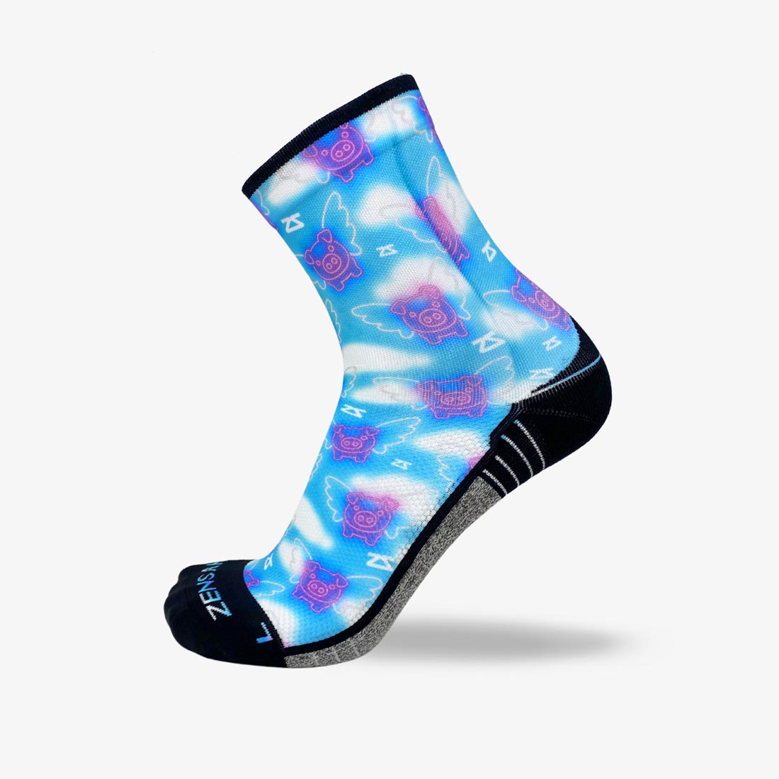 Neon Flying Pigs Socks (Mini-Crew)Socks - Zensah