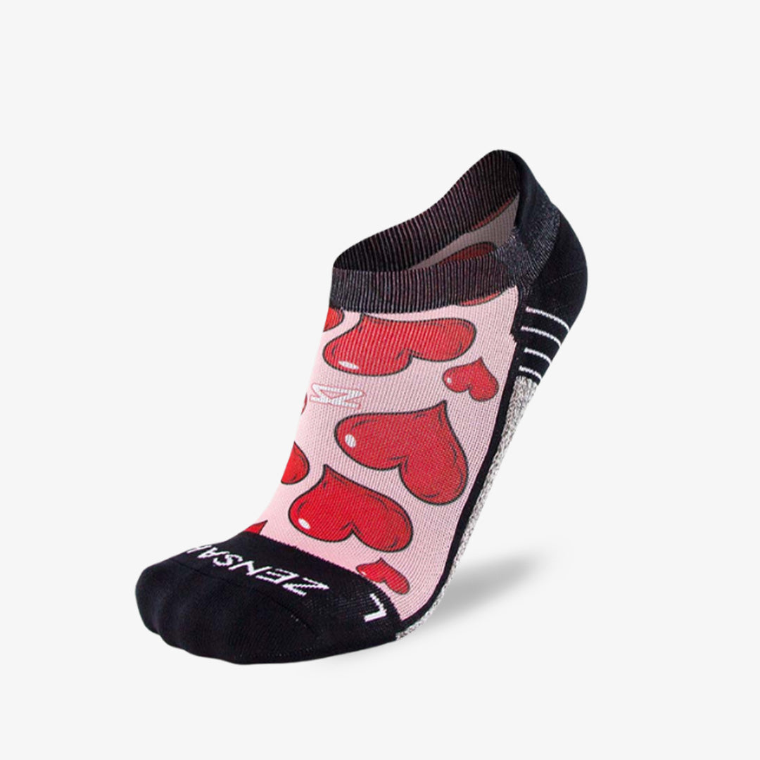 Pink Hearts Valentine&#39;s Socks (No Show)Socks - Zensah