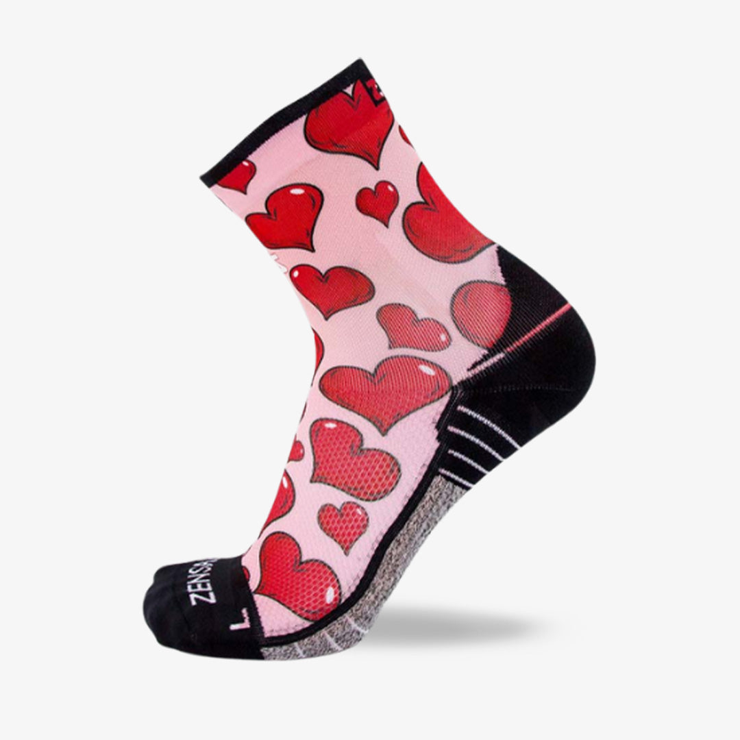 Pink Hearts Valentine&#39;s Socks (Mini Crew)Socks - Zensah
