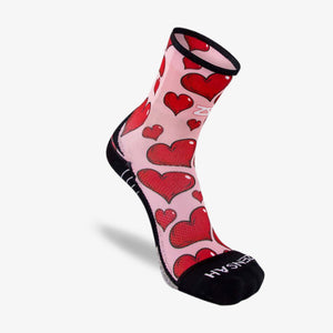 Pink Hearts Valentine's Socks (Mini Crew)Socks - Zensah