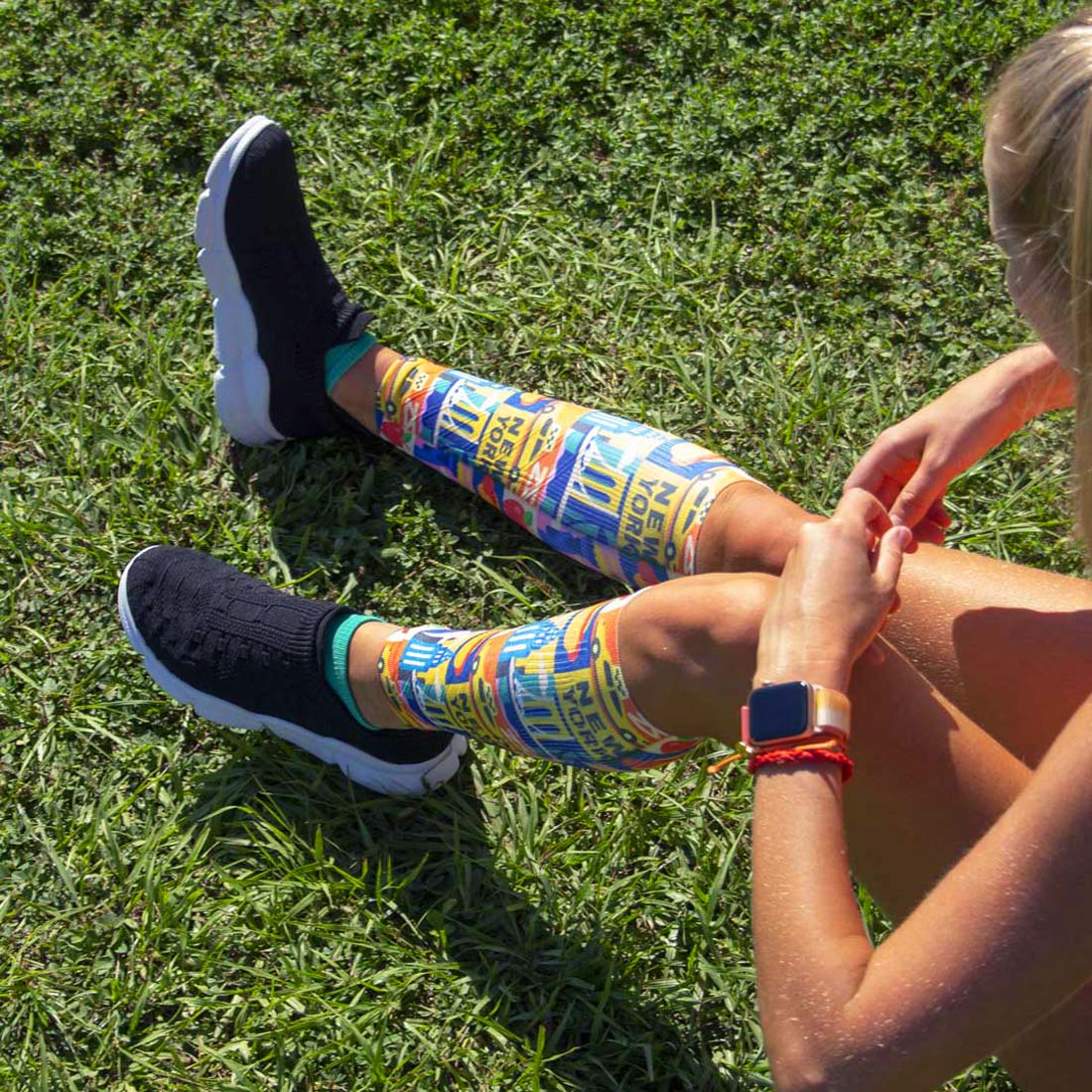 New York Blocks Compression Leg SleevesLeg Sleeves - Zensah
