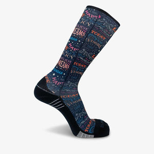 Motivational Quotes Compression Socks (Knee-High)Socks - Zensah