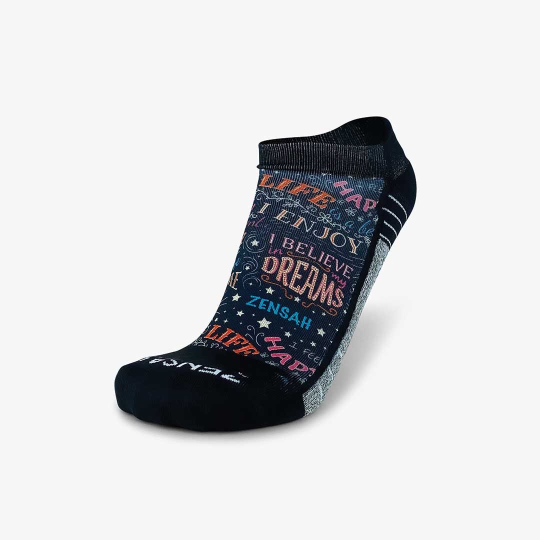 Motivational Quotes Running Socks (No Show)Socks - Zensah