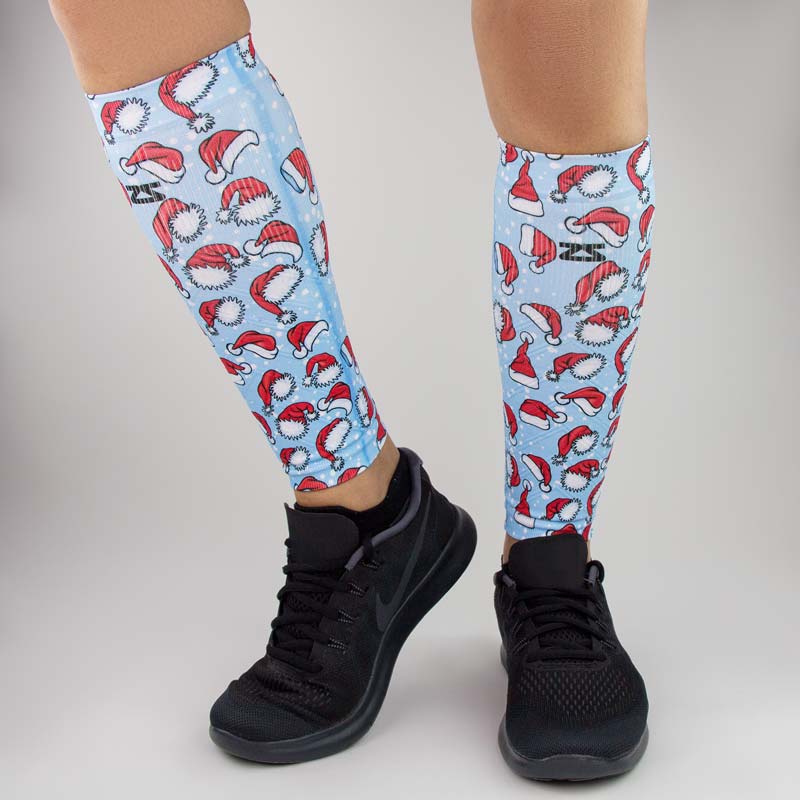 Santa Hats Compression Leg SleevesLeg Sleeves - Zensah