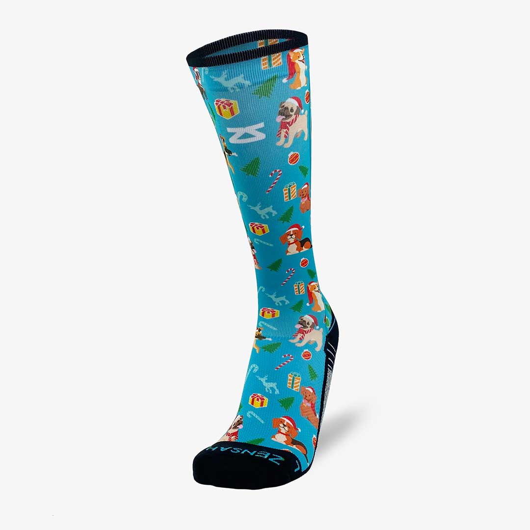 Santa Dogs Compression Socks (Knee-High)Socks - Zensah