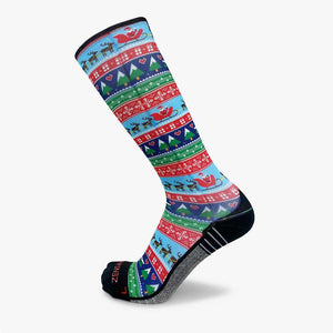 Ugly Santa Sweater Compression Socks (Knee-High)Socks - Zensah