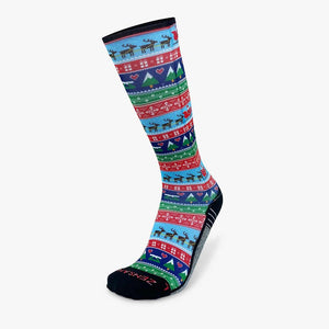 Ugly Santa Sweater Compression Socks (Knee-High)Socks - Zensah