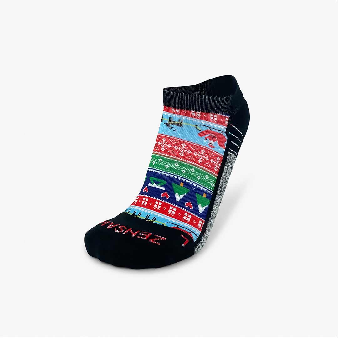 Ugly Santa Sweater Running Socks (No Show)Socks - Zensah