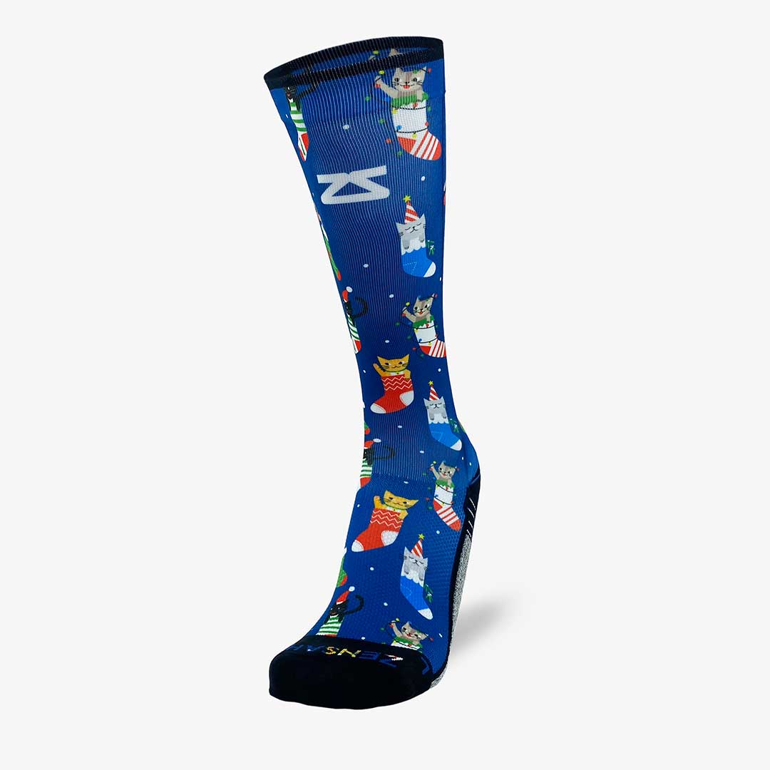 Xmas Cats Compression Socks (Knee-High)Socks - Zensah